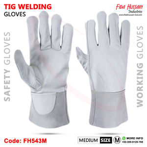 Wholesale Customized 2025 Tig Welding Leather Gloves Goat Cow Split Leather Long & Heat Resistant Safety Gloves - Product Image 5