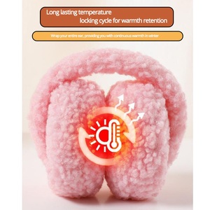 Cache-oreilles d'hiver en peluche mignons pour femmes, doux et chauds, en fausse fourrure et polyester, avec bandeau tendance pour les activités de plein air - Product Image 4