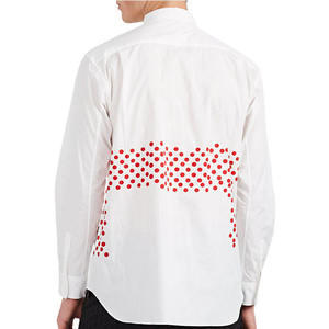 Camisas de Hombre OEM Personalizadas, Camisa Casual de Lino y Algodón con Botones y Mangas Largas Blancas, Camisas Estampadas para Hombre, Unisex, Fabricadas por Triotake Industry - Product Image 3