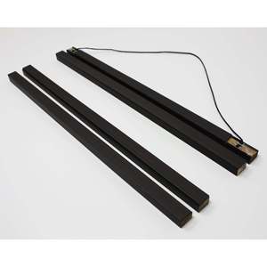 Par de tiras magnéticas para pósteres de 31,5 cm, MDF negro con diseño flotante - Product Image 1