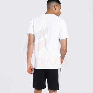 Ensemble short délavé à l'acide de haute qualité pour hommes respirant été décontracté polyester/coton - Product Image 2