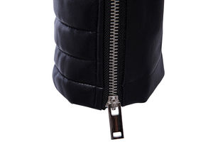 2023 Men's High Quality Hooded Business Casual Leather Jacket Autumn and Winter Motorcycle Style Canvas <b>Fabric</b> New Condition - Product Image 4