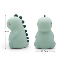 Veilleuse LED en silicone en forme de dinosaure super mignonne, 6 couleurs, tactile, port de charge USB, lumières décoratives