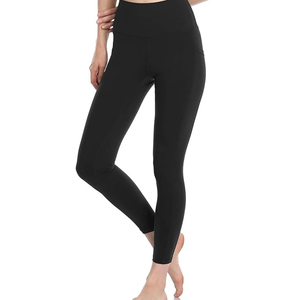 Leggings de yoga taille haute pour femmes 2025, motif uni, pantalon de sport, extensible dans les quatre sens, respirant, longueur cheville, spandex/nylon - Product Image 1