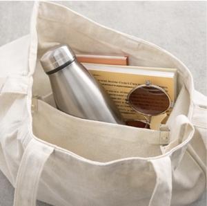 Sacs de courses en coton 100% de haute qualité, fabriqués sur mesure, imprimés avec des poches, prix de gros, best-seller - Product Image 2