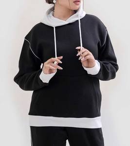 ชุดวอร์มผู้หญิงลายสก็อตพรีเมียม 550 380 GSM ผ้าฝ้ายเนื้อหนัก 100% เอวยางยืด แห้งเร็ว - Product Image 1