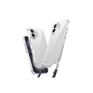 Coque transparente Netzy Retail Packed pour iPhone 16 Plus avec protection airbag en silicone et attache cordon, compatible 7 Plus - Product Image 1