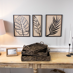 ถาดเสิร์ฟผักตบชวาสีเข้มสไตล์โบฮีเมียนแบบชนบทห้องนั่งเล่นมัลติฟังก์ชันตกแต่งฤดูใบไม้ร่วงราคาถูก - Product Image 4