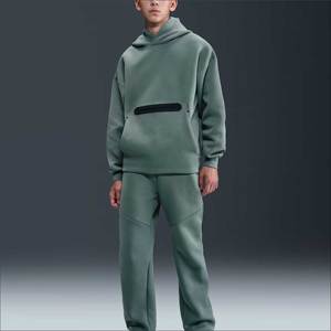 Sudadera con Capucha Premium Unisex de Algodón Grueso con Cierre, Bordada, Holgada, de Forro Polar Cálido para Otoño, Ropa Urbana Diaria OEM - Product Image 1