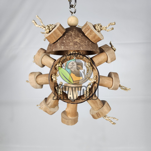 Juguetes de madera para masticar para su pájaro mascota hechos de materiales de madera natural de Indonesia sostenibles con precio al por mayor - Product Image 4