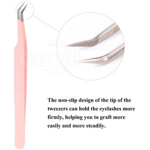 Vente chaude Pinces à cils personnalisées en acier inoxydable Durables Réutilisables Pointe lisse Léger Logo personnalisé Best-seller Personnalisé - Product Image 4