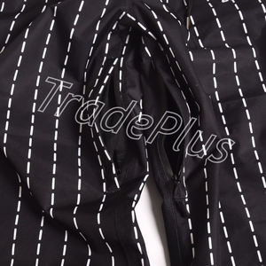 Pantalon de neige noir tendance avec motif de bande réfléchissante verticale, taille élastique, doublure chaude, ventilation et coupe ample supplémentaire - Product Image 5