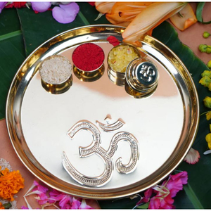 Nouveau design moderne de forme ronde en métal en laiton Pooja Thali vente en gros Pooja Pital Aarti Thali pour Pooja cérémonie au prix le plus bas - Product Image 4