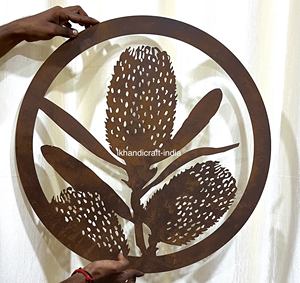 Direct Factory Sale Customised Modern Abstract Laser Wall Art Silver Iron Home Garden Christmas <b>Decor</b> Easy Hanging Low Wall - Product Image 4