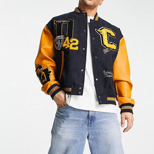 Chaqueta Universitaria Moderna para Hombre, de Cuero, Impermeable, con Capucha y Logotipo Frontal, para Uso Escolar, Universitario o Casual, Pedidos al por Mayor - Product Image 5