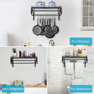 Support de casseroles en métal unique pour casseroles et poêles crochet ustensiles support de rangement suspendu mural organisateur de cuisine vente chaude - Product Image 5