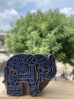 Balok Gajah Kayu Ukiran Tangan |   Stempel Cetak Blok Tangan Tradisional India |   Cetakan Tekstil Blok Kayu untuk Grosir