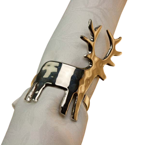 Anneau de serviette en métal de qualité exclusive porte-mouchoirs Design Unique anneau de serviette de renne en argent pour décor de mariage et d'événements spéciaux - Product Image 4
