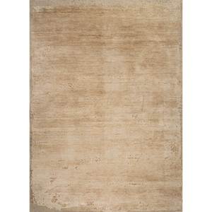 พรมขนสัตว์และไหมอัฟกันถักมือสีเบจและสีน้ำตาลสไตล์คลาสสิก Entropy ขนาด 9x12 ฟุต สำหรับตกแต่งห้องนั่งเล่นวัยรุ่น - Product Image 1