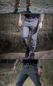 กางเกงยุทธวิธีสำหรับงานหนักกางเกงสไตล์ใหม่สีพื้นดีไซน์ตามสั่ง - Product Image 2