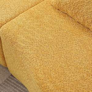 Canapé en tissu blanc incurvé minimaliste moderne avec coussins, mobilier de luxe pour salon, appartement, bureau à domicile, hôtel, salle à manger - Product Image 5