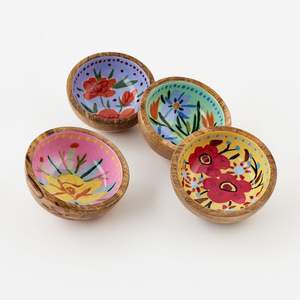 ชามไม้ตกแต่งเคลือบเงาสำหรับเสิร์ฟอาหาร ชามสลัด ชามข้าว สำหรับร้านอาหาร - Product Image 2