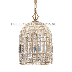 โคมไฟระย้าคริสตัลเหล็กโลหะทรงกลมสีทอง9.5X9.5X15โคมไฟตกแต่งขนาด5นิ้ว - Product Image 2