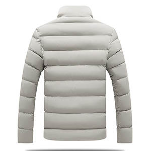 Veste matelassée personnalisée pour homme, brodée, gris pierre, hiver, légère, isolée, parka d'extérieur, vente en gros d'usine, en vrac, chaude - Product Image 3