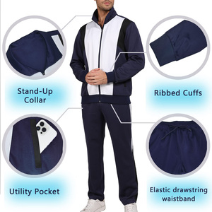 Vêtements d'entraînement à fermeture éclair, vêtements de sport sur mesure des fabricants, survêtement de sport, grande taille, ensembles de survêtements de jogging pour hommes - Product Image 4