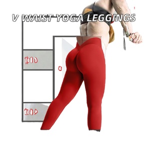 Hot Sale Elastic Waist Solid Women Yoga Leggings Scrunch Butt Seamless Gym Pants High Quality Fitness Pants - Product Image 3