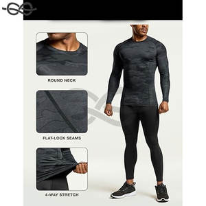 Chemise de compression à manches longues pour hommes UPF 50 + Rash Guard pour les sports nautiques Athletic Base Layer Workouts Quick Dry UV Protection - Product Image 6
