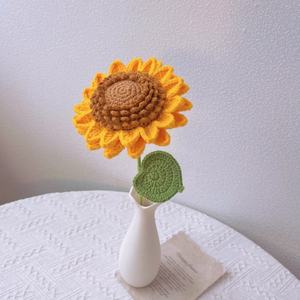 Ramo de Flores de Ganchillo Hecho a Mano Personalizable, Ramo de Flores de Ganchillo Ecológico Insertable en Florero, Regalo - Product Image 3
