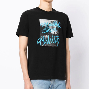Vente en gros T-shirt lourd surdimensionné personnalisé pour hommes Vintage Neck Line T-shirt noir uni avec options de logo personnalisé élasthanne - Product Image 3
