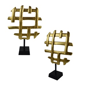 Decoración de mesa que marca tendencias para el hogar, vajilla de Hotel, accesorios decorativos, decoración de mesas de Metal con forma redonda de color dorado - Product Image 4