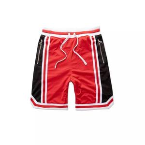 Pantalones cortos de baloncesto de malla, cintura elástica, dos bolsillos con dobladillo lateral profundo, transpirables, a prueba de viento, impermeables, para hombre, recortados, poliéster/algodón - Product Image 2