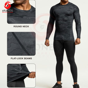 Custom Men's Compression Long Sleeve rash guard Moisture Wicking <b>Athletic</b> Gym Workout Running Base Layer Sportswear - Product Image 4