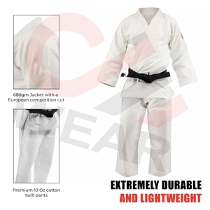 2024 alta calidad personalizado Karate artes marciales uniforme Judo/BJJ Jiu-Jitsu Kimono trajes Logo venta al por mayor BJJ Gi 100% algodón 320g - Product Image 3