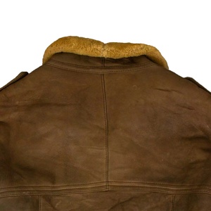 Custom <b>Men</b> Genuine Leather <b>Jacket</b> Sherpa Lined Turn-Down Collar Moto <b>Biker</b> Style Winter Outerwear Zip & Single Button Closure - Product Image 4