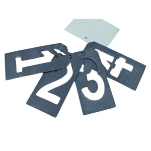 Números colgantes Adornos decorativos 1TO4 Almacén a granel Personalizable Corazón gris con espacios en blanco de cobre antiguo Adorno de Navidad - Product Image 1