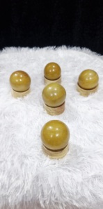 Esfera de Aventurina Amarilla Natural con Base, Piedra Financiera Pulida Rara para Decoración del Hogar, Feng Shui, Vastu, 200-250, Otras Artesanías - Product Image 4
