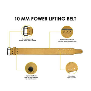 Fitness Cowhide <b>Weight</b> Lifting <b>Belt</b> for Unisex Gym Use-Non-Slip Adjustable Professional Protection <b>Belt</b> - Product Image 2