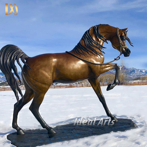 Estatua de escultura de <span class=keywords><strong>caballo</strong></span> árabe animal de metal de bronce de tamaño natural al aire libre a la <span class=keywords><strong>venta</strong></span> - Product Image 4