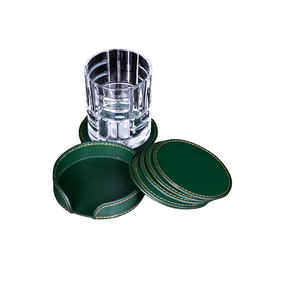 Meilleure vente sous-verres sous-verres en cuir gaufré meilleur modèle sous-verres design tendance à la mode accessoires de cuisine et de table - Product Image 5