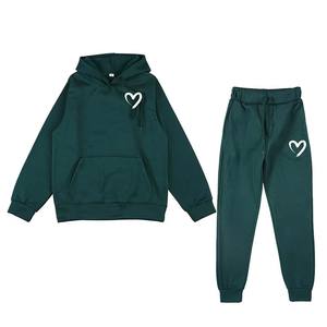 ชุดวอร์มเสื้อสวมหัวแบบสวมหัวโอเวอร์ไซส์สำหรับผู้หญิงชุดวอร์มผ้าฝ้ายขนแกะคุณภาพสูงสองชิ้น - Product Image 5