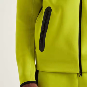 Ventes en gros de sweats à capuche zippés, unis, d'hiver, teints, respirants, légers, en polyester/coton, confortables, élégants, décontractés - Product Image 3
