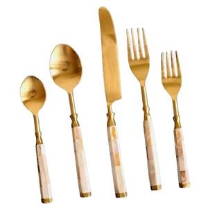 Juego de cubiertos de acero inoxidable con mango de fregona de lujo, gran venta a granel para bodas, precio de mercado genuino - Product Image 1