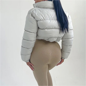 Veste bouffante de haute qualité pour femmes hiver laine doudoune respirant résistance à l'eau fermeture éclair support à capuche - Product Image 3