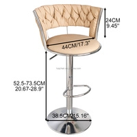 Nouveauté Chaise TUQ en cuir PU souple Chaises de bar pour cuisine pour comptoir de café Dossier incurvé Tabourets de bar de luxe pour bistrot