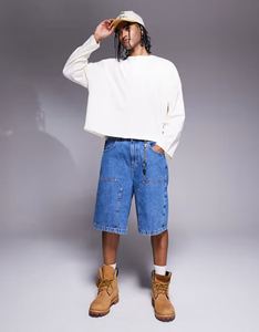 Short en jean pur coton de haute qualité pour hommes, nouveau design classique et décontracté, solide, vente en gros de shorts pour hommes avec nouvelle poche - Product Image 1