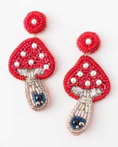Premium Quality Lightweight Embroidery Drop Earrings for Women and <b>Girls</b> Casual-Formal Wear With Unique Juice <b>Glass</b> Design - Product Image 5